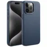 Accezz MagSafe Leather Backcover iPhone 15 Pro Max Blauw