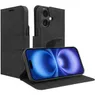 Just in Case Premium Wallet Case voor Apple iPhone 16 Zwart