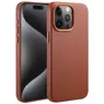 Accezz MagSafe Leather Backcover iPhone 15 Pro Max Bruin