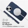 Accezz MagSafe Leather Backcover iPhone 14 Blauw