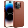 Accezz MagSafe Leather Backcover iPhone 14 Pro Bruin
