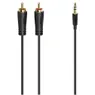 Hama Audiokabel, 3,5-mm-jack-stekker - 2 cinch-stekker, stereo, verguld, 3,0 m