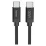 Hama Fabric USB-C - USB-C 100W 3 m nylon Zwart