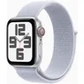 Apple Watch SE GPS + Cellular 44mm Aluminium Case met Blue Cloud Sport Loop Zilver