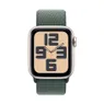 Apple Watch SE GPS 40mm Aluminium Case met Lake Green Sport Loop Starlight