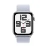 Apple Watch SE GPS 44mm Aluminium Case met Blue Cloud Sport Loop Zilver
