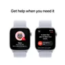 Apple Watch Series 10 GPS + Cellular 42mm Aluminium Case met Blue Cloud Sport Loop Zilver