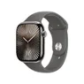 Apple Watch Series 10 GPS + Cellular 46mm Titanium Case met Stone Grey Sport Band - S/M Beige