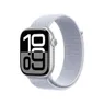 Apple Watch Series 10 GPS 42mm Aluminium Case met Blue Cloud Sport Loop Zilver