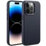 Accezz MagSafe Leather Backcover iPhone 14 Pro Zwart