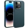Accezz MagSafe Leather Backcover iPhone 14 Pro Groen