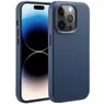 Accezz MagSafe Leather Backcover iPhone 14 Pro Blauw