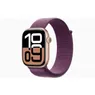 Apple Watch Series 10 GPS 46mm Aluminium Case met Plum Sport Loop Roze