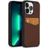 Accezz Premium Leather Card Slot Backcover iPhone 13 Pro Bruin