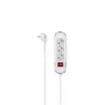 Hama Stekkerdoos, 3-voudig, schakelaar, wandmontage, 1,5 m Wit