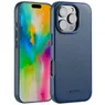Accezz MagSafe Leather Backcover voor iPhone 16 Pro Donkerblauw