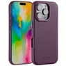 Accezz MagSafe Leather Backcover voor iPhone 16 Pro Paars