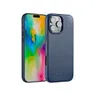 Accezz MagSafe Leather Backcover voor iPhone 16 Pro Max Donkerblauw
