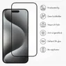 Accezz Gehard Glas Full Cover Screenprotector met applicator iPhone 15 Transparant