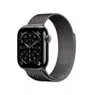 Apple Watch Series 11 GPS + Cellular 42mm Slate Titanium Case met Slate Milanese Loop Titanium