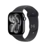 Apple Watch Series 11 GPS + Cellular 46mm Jet Black Aluminium Case met Black Sport Band - M/L Zwart