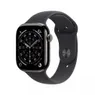 Apple Watch Series 11 GPS + Cellular 46mm Slate Titanium Case met Black Sport Band - S/M Titanium
