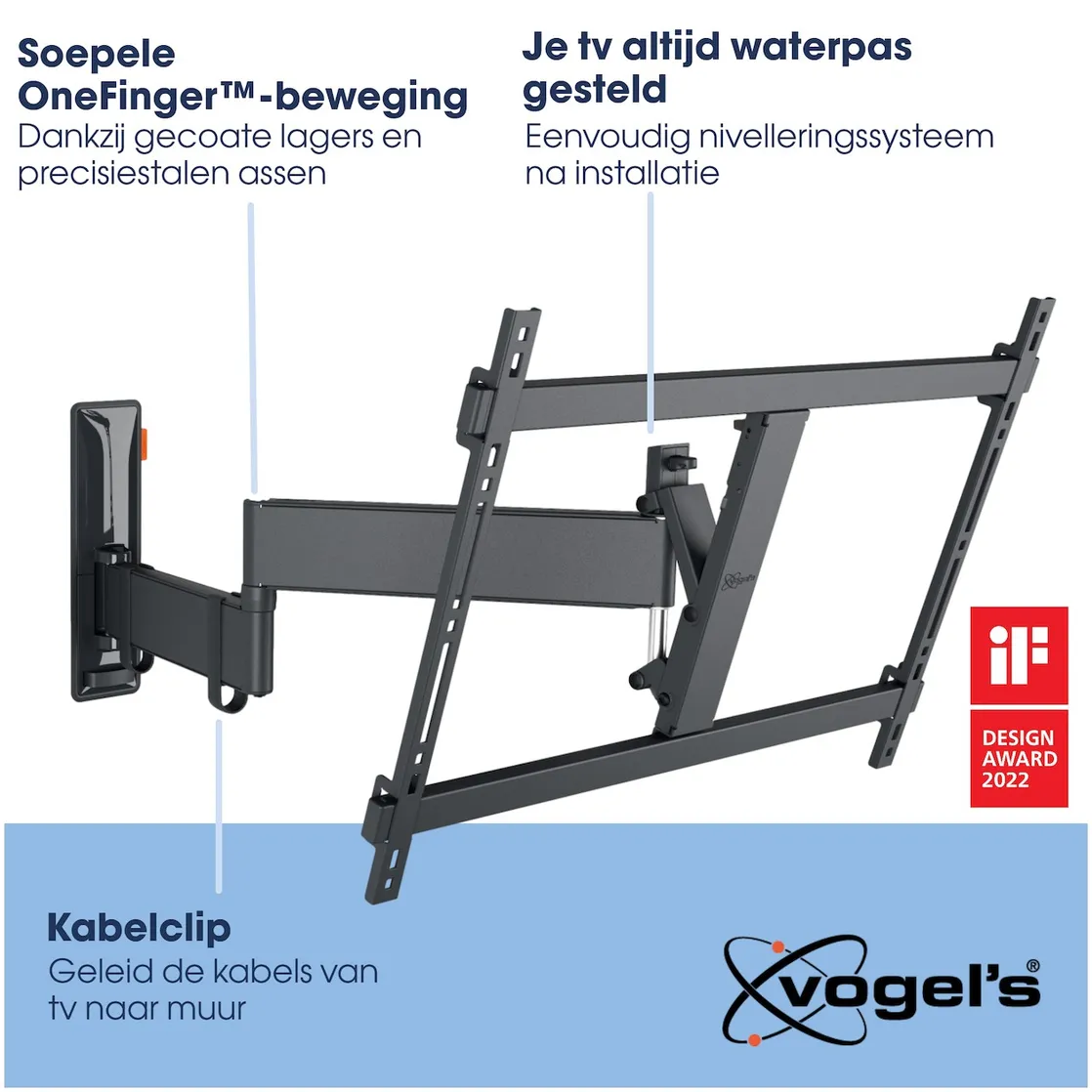 Vogels TVM 3445 | Draaibare tv-beugel | 32-65 | max 25kg | VESA 400x400 | 58cm arm Vogels TVM 3445 | Draaibare tv-beugel | 32-65 | max 25kg | VESA 400x400 | 58cm arm