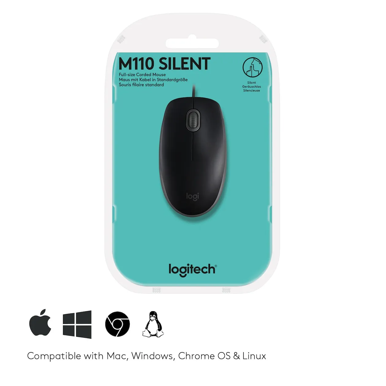 Logitech B110 Silent Zwart Muis kopen? | Expert.nl