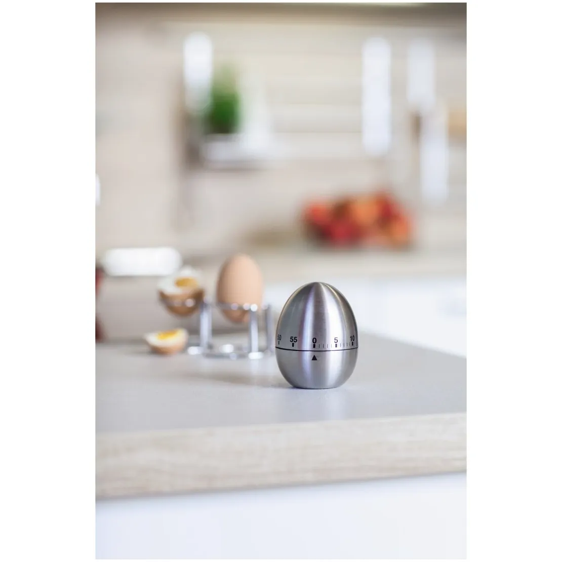 Roestvrij staal magnetische klok magneet ontwerp alarm hoge nauwkeurigheid visuele klok voor keuken kookbeheer, 70dB (Black