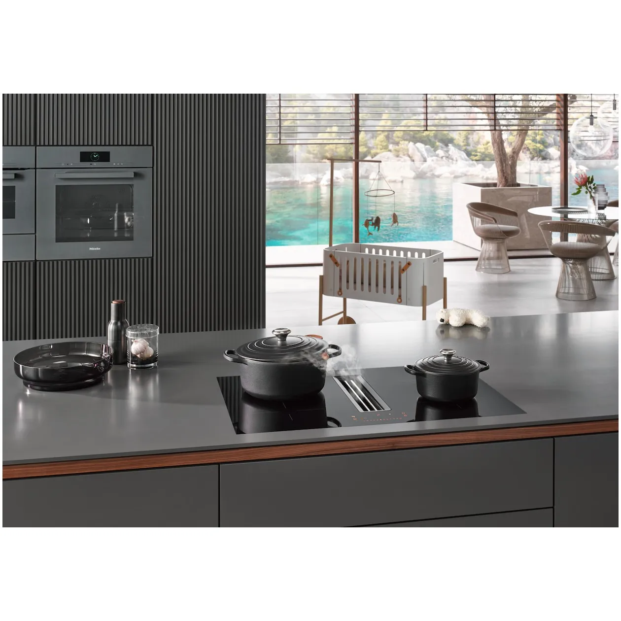 Miele KMDA 7272 FLU Inductie inbouwkookplaat met afzuiging kopen