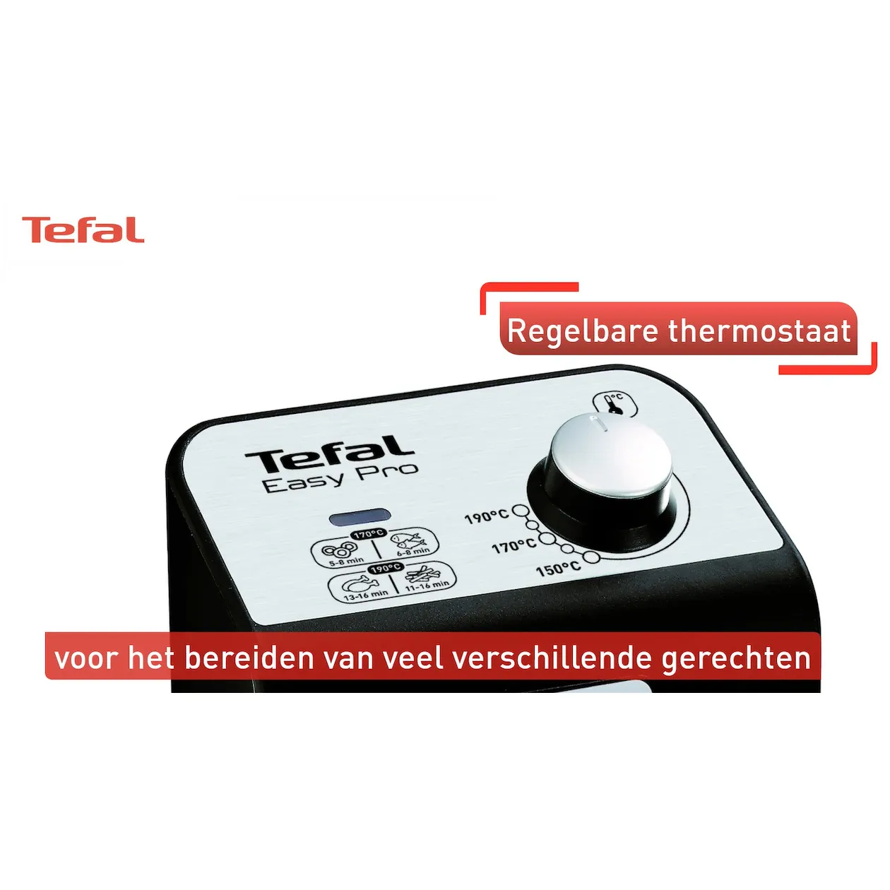 Friteuse Tefal FR3380 Easy Pro Premium - 3L, Acier Inoxydable, 2200W, Température Variable 150-190°C