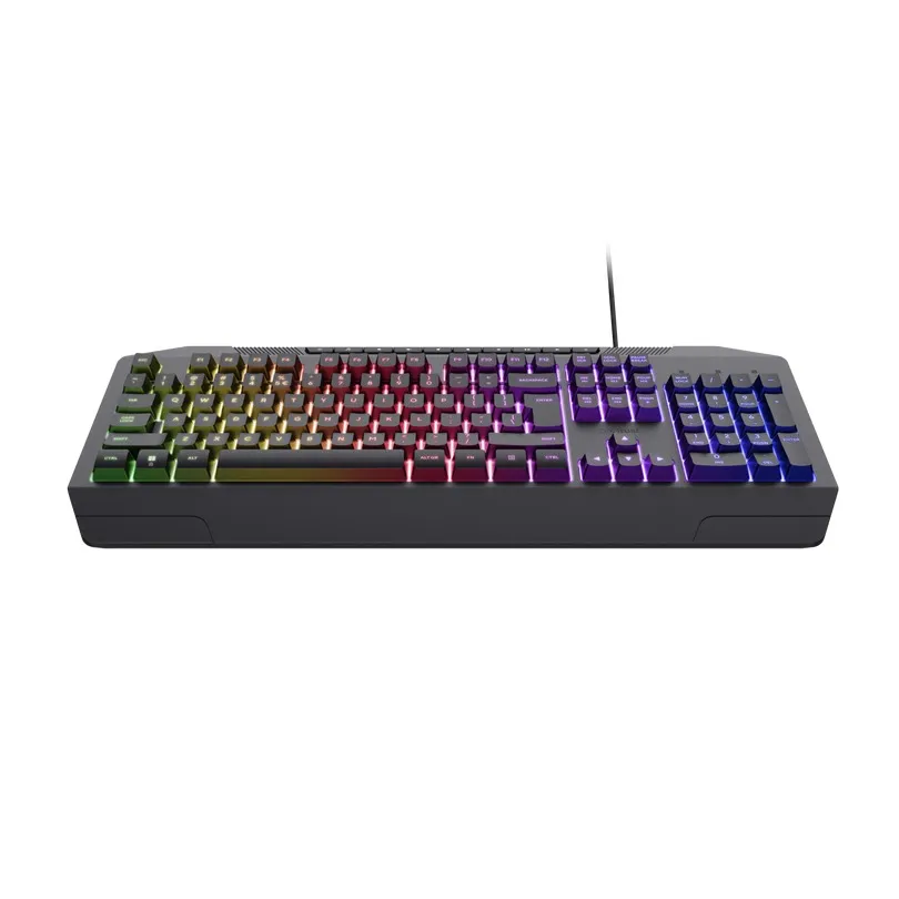 SOLIDEE Draagbaar 80% Mechanisch Gaming Toetsenbord,87 Toetsen Compact RGB Achtergrondverlichting Bedraad Toetsenbord,Kantoor Toetsenbord met Lineaire Rode Schakelaar voor Windows PC Mac(87 Shark