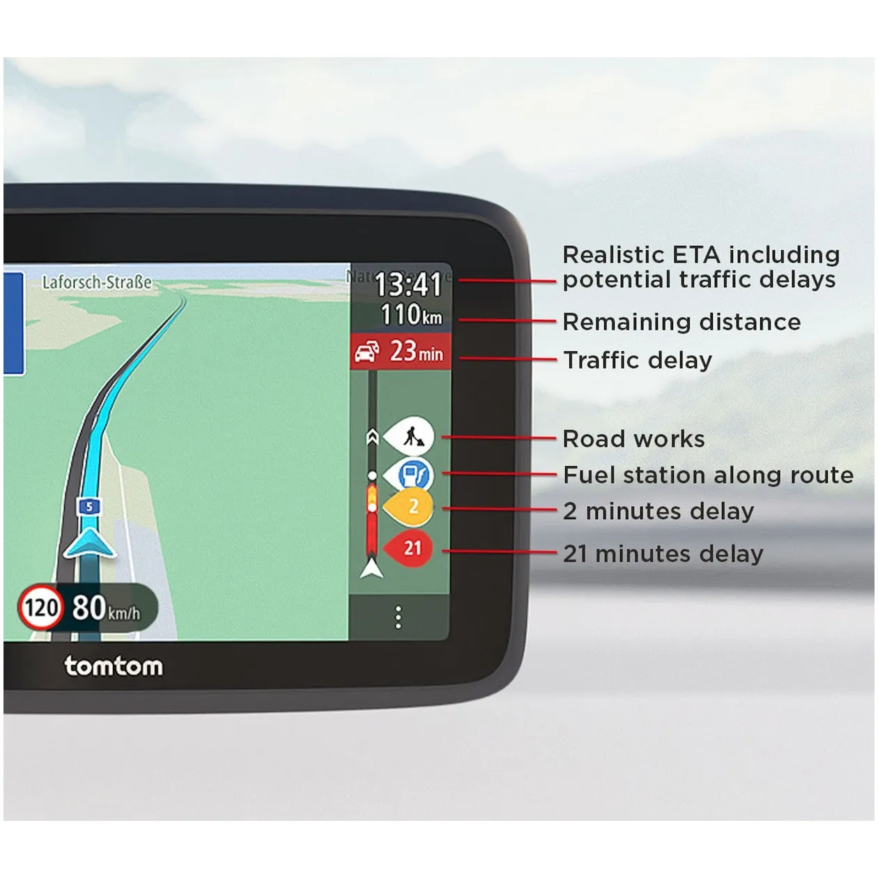 Tomtom Houder Tomtom Go Navitech Autodashboard Friction Mount - Compatibel Met De TomTom Car Sat Nav GO Classic 5 Inch Tomtom Go Classic 6 Europa