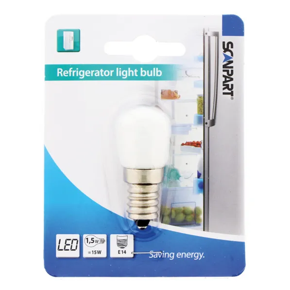 Poppstar 2 Stuks Koelkastlamp E14 15W, Gloeilamp voor Koelkast, Naaimaschine, Vriezer, Zoutkristallamp (2700K warm wit, 150 lumen