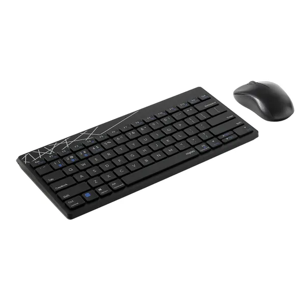Rapoo 8900P Laser Combo, Draadloze Nano-Usb Combo Met Muis En Toetsenbord (2 ,4 Ghz, 800/1600 Dpi), Zwart