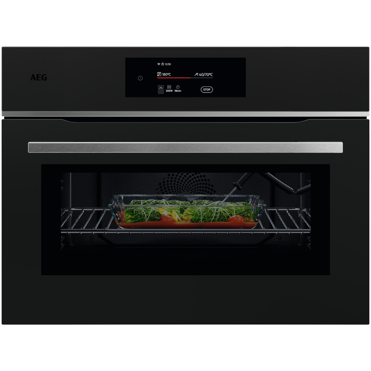 AEG TK8NK72FT Inbouw oven met magnetron Zwart afbeelding