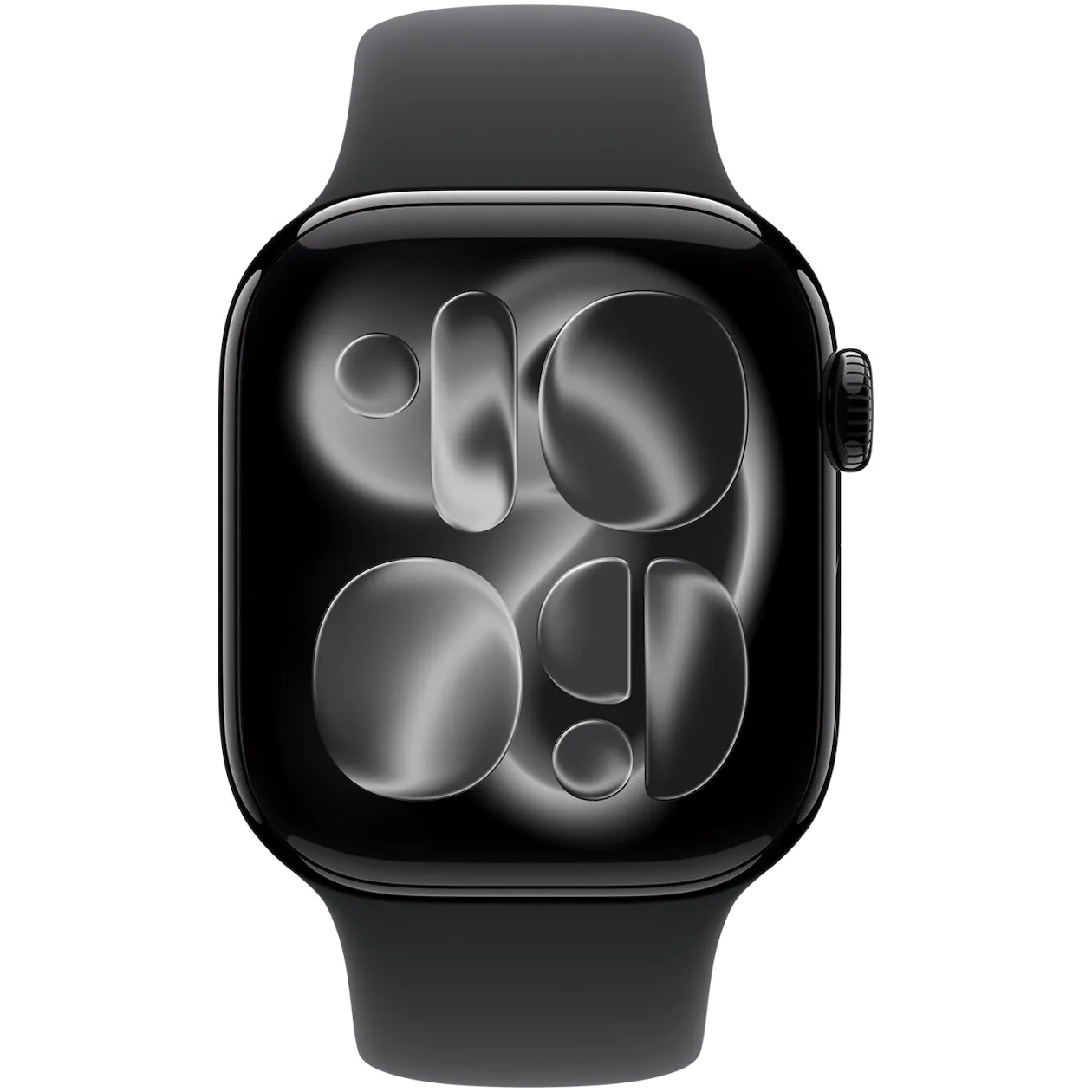 Apple Watch Series 11 GPS 42mm Jet Black Aluminium Case met Black Sport Band - S/M Smartwatch Zwart