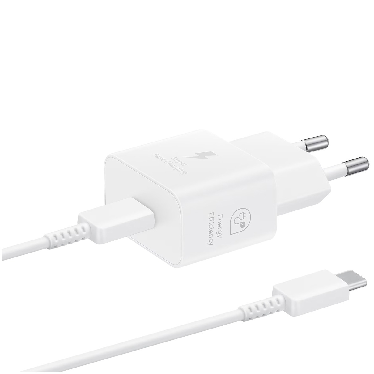 Samsung 25W Power Adapter met USB-C naar USB-C kabel Oplader Wit afbeelding