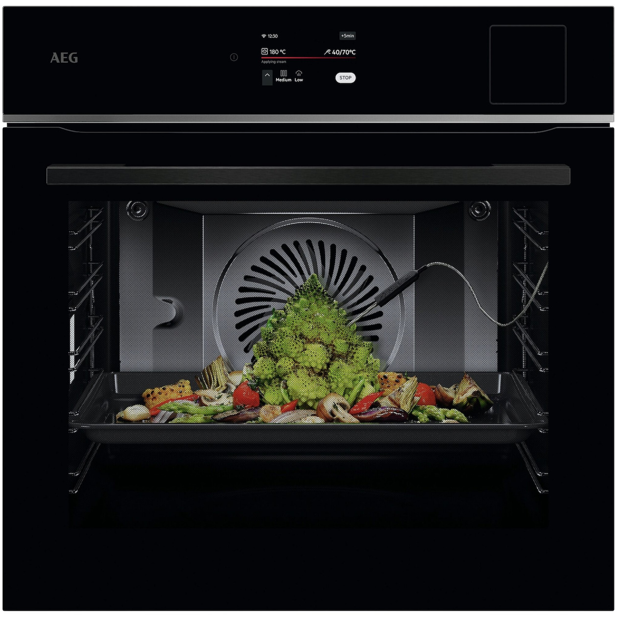 AEG TP8SB73FAB Inbouw combi stoomoven Zwart