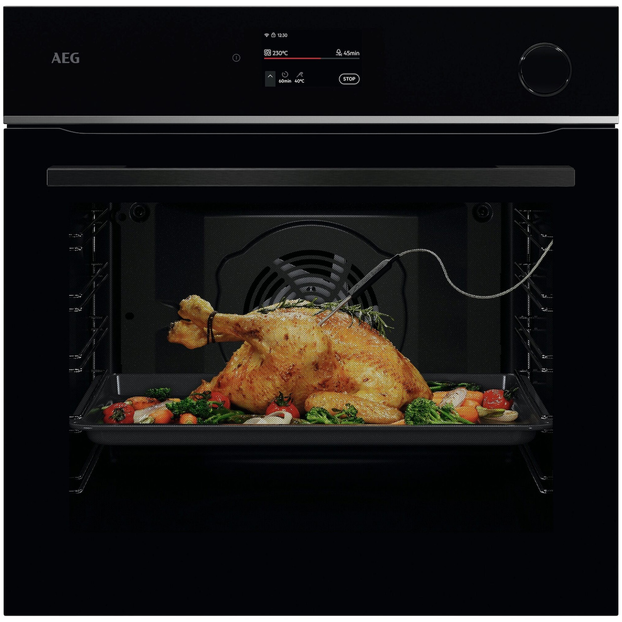 AEG TR7PB73FSB Inbouw combi stoomoven Zwart afbeelding