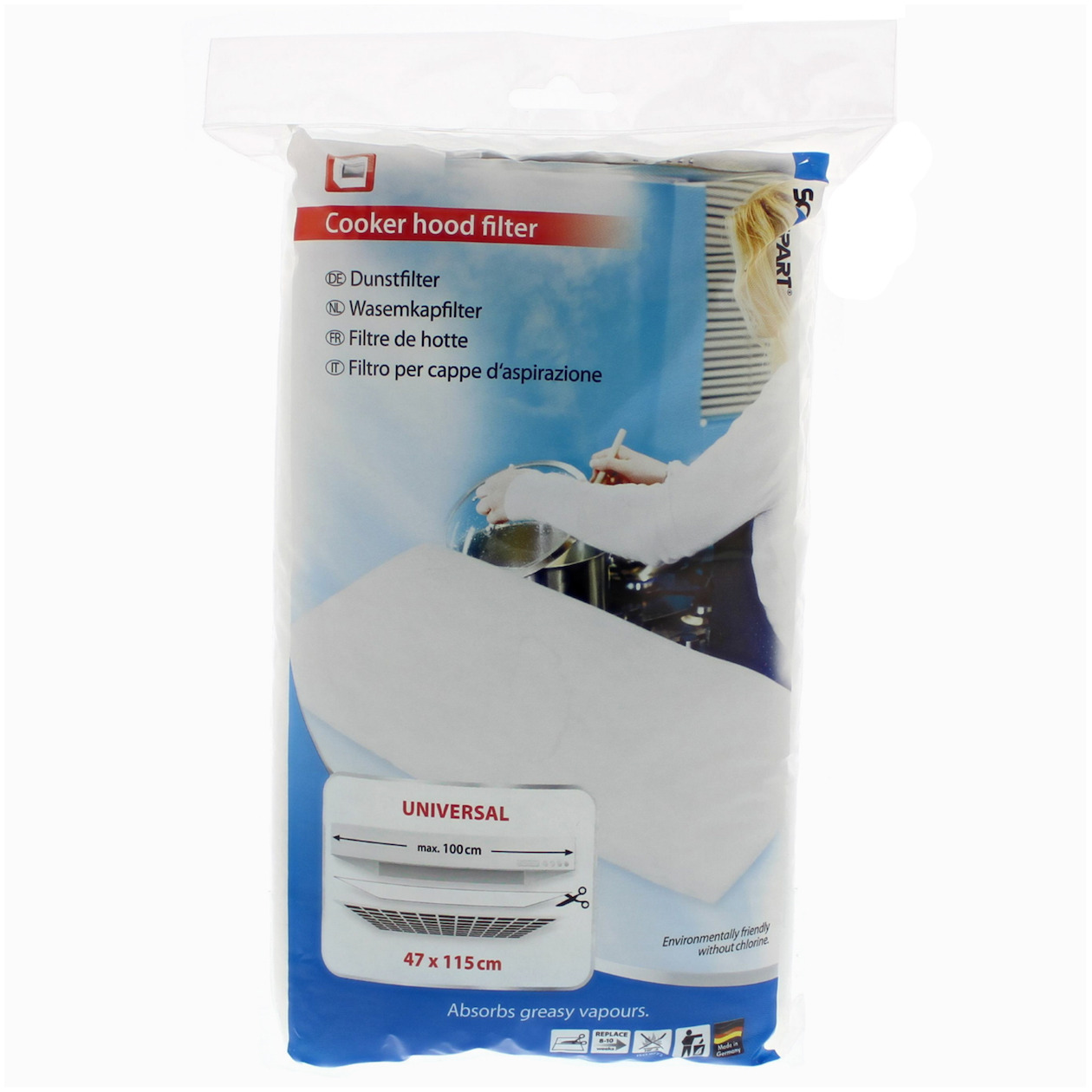 Scanpart afzuigkapfilter 47x115cm compact Afzuigkap accessoire afbeelding