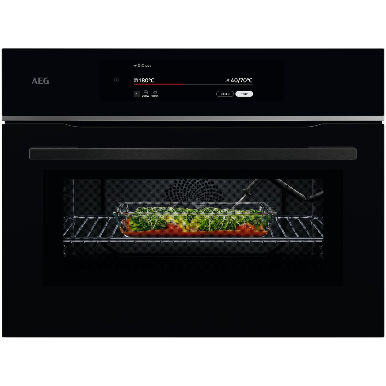 AEG TK9NK921B Inbouw oven met magnetron Zwart afbeelding
