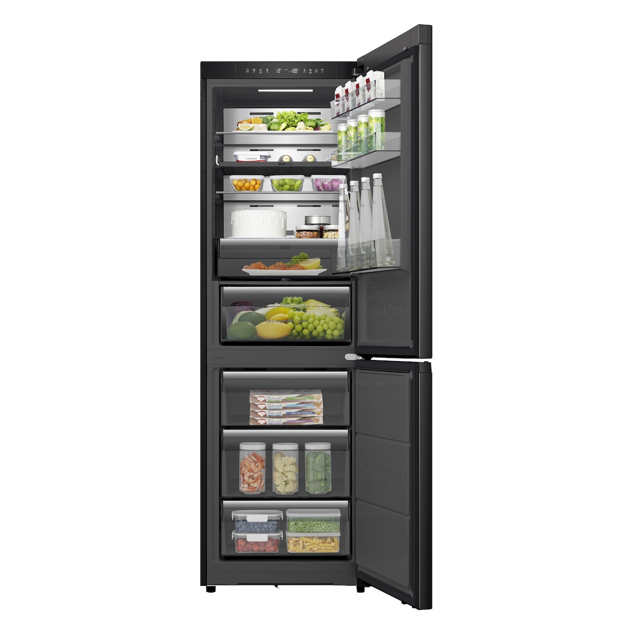 Hisense RB5K330GSFC Koel-vriescombinatie Zwart afbeelding