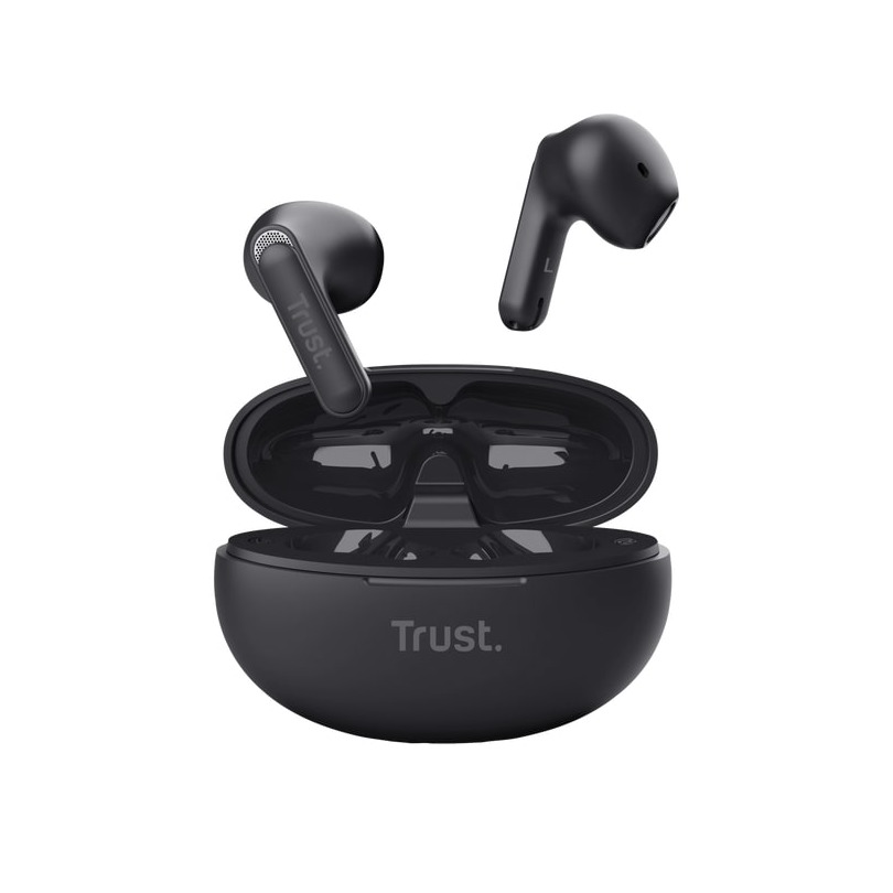 Trust Yavi Bluetooth ENC-koptelefoon Oordopjes Zwart afbeelding
