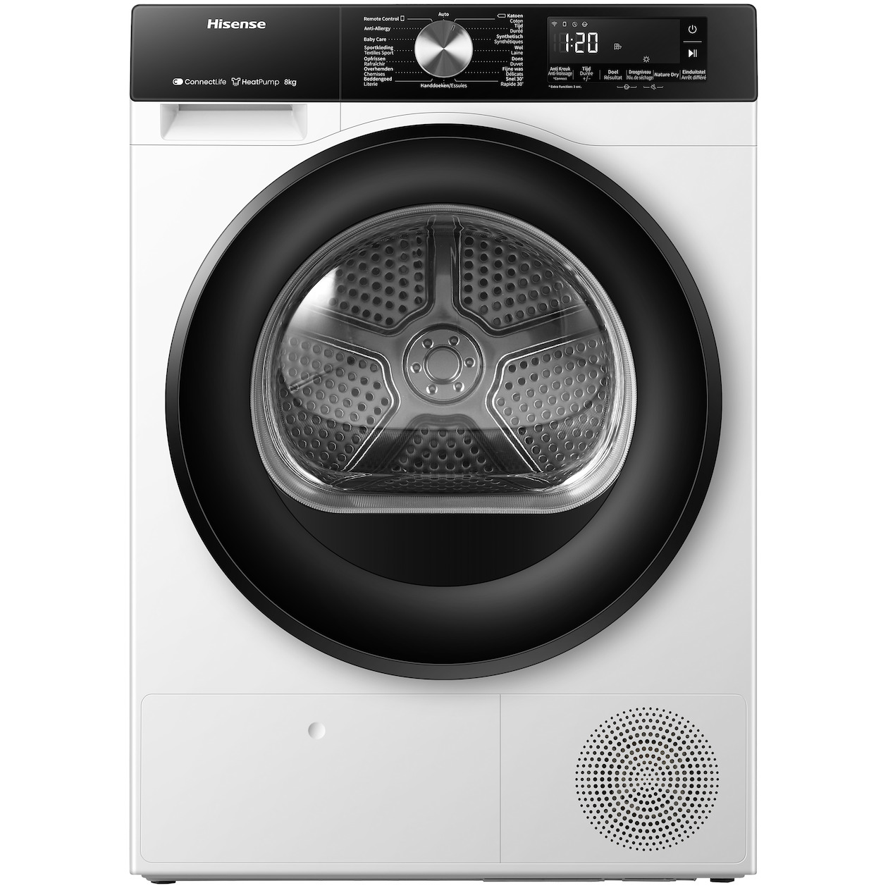 Hisense DH3S802BW3 Warmtepompdroger Wit afbeelding