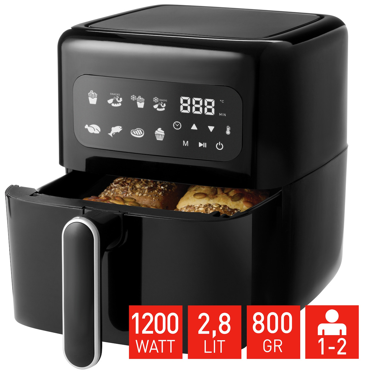 Fritel Snacktastic 4303 Airfryer Zwart