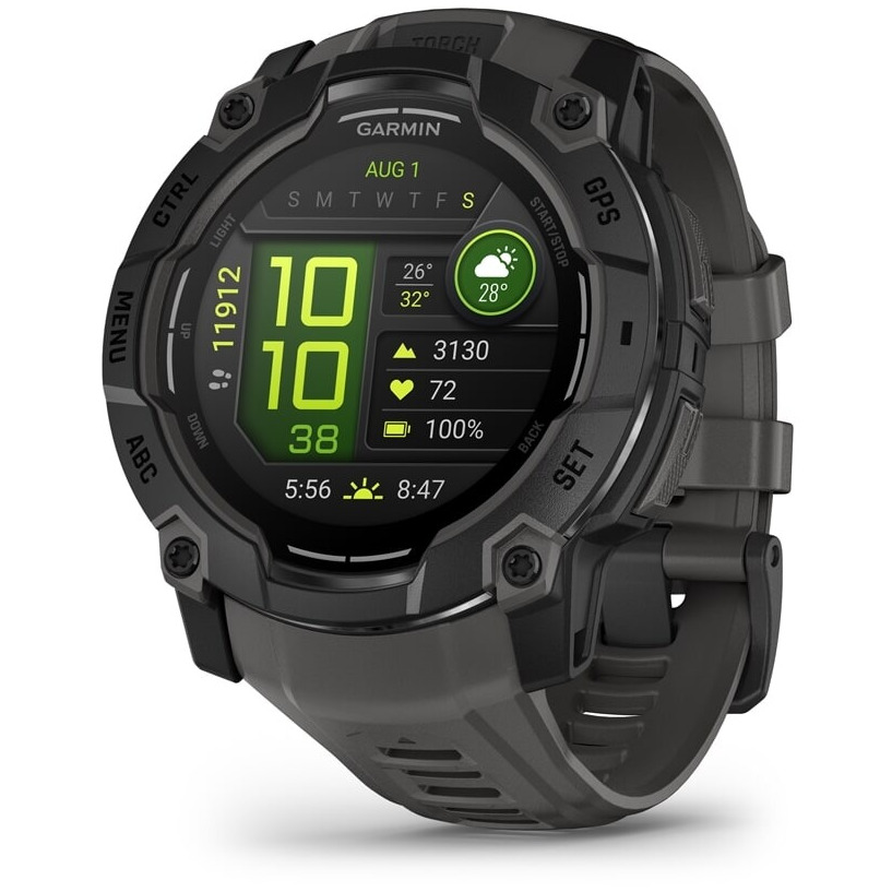 Garmin Instinct 3,50mm,AMOLED,Black Bezel with Charcoal Band Smartwatch Zwart afbeelding