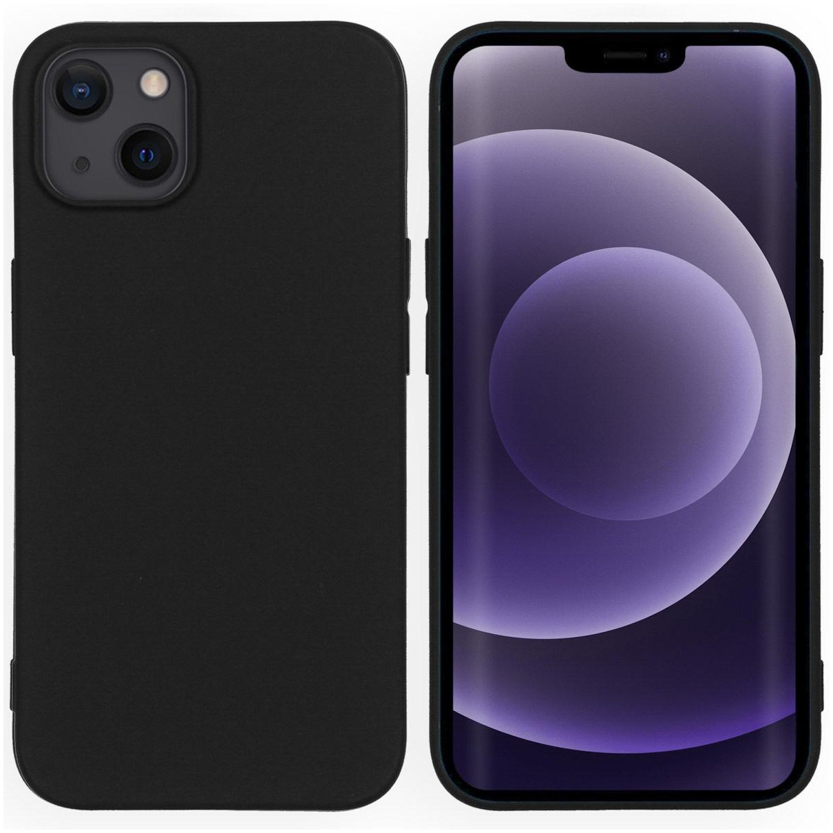Accezz Color Case voor Apple iPhone 13 Telefoonhoesje Zwart afbeelding