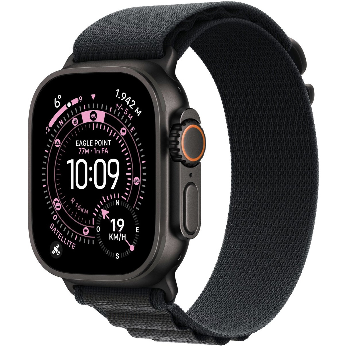 Apple Watch Ultra 3 GPS + Cellular 49mm met Alpine Loop - Small Smartwatch Zwart
