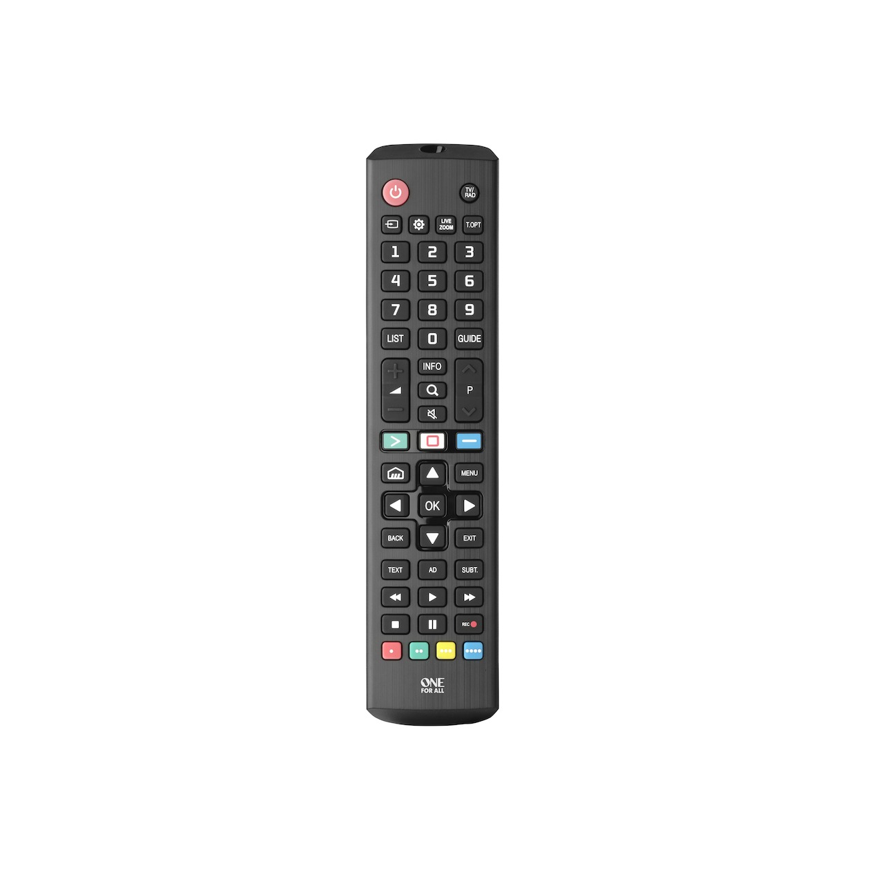 OneForAll URC4911 voor LG Afstandsbediening Zwart afbeelding